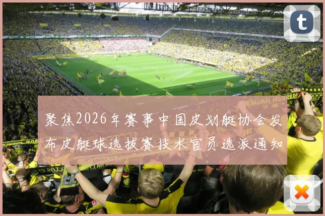 聚焦2026年赛事中国皮划艇协会发布皮艇球选拔赛技术官员选派通知
